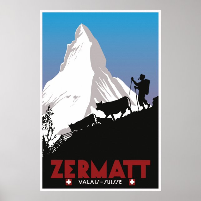 Póster Zermatt, Valais, Suisse, (Frente)