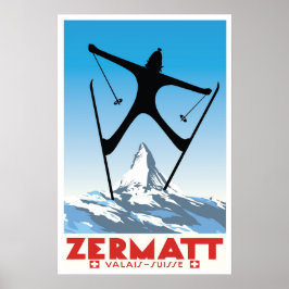 Póster Zermatt, Valais, Suisse, Ski