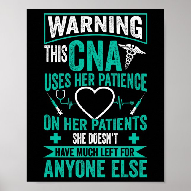 Póster Zertifizierte Pflegeistentin Geschenk Cna Nurse - (Frente)