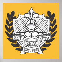 Zeta Zeta Zeta Fraternity Crest - Color