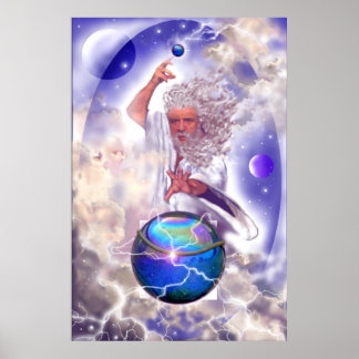 Póster Zeus; Dios de los cielos