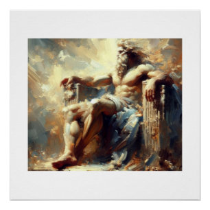 Póster Zeus Dios Griego de Todo, 