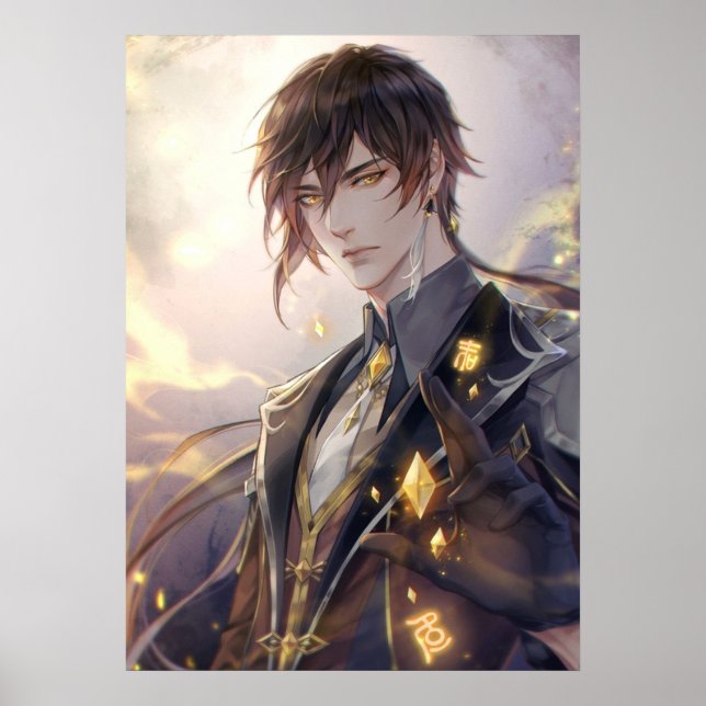 Póster Zhongli Genshin (Frente)