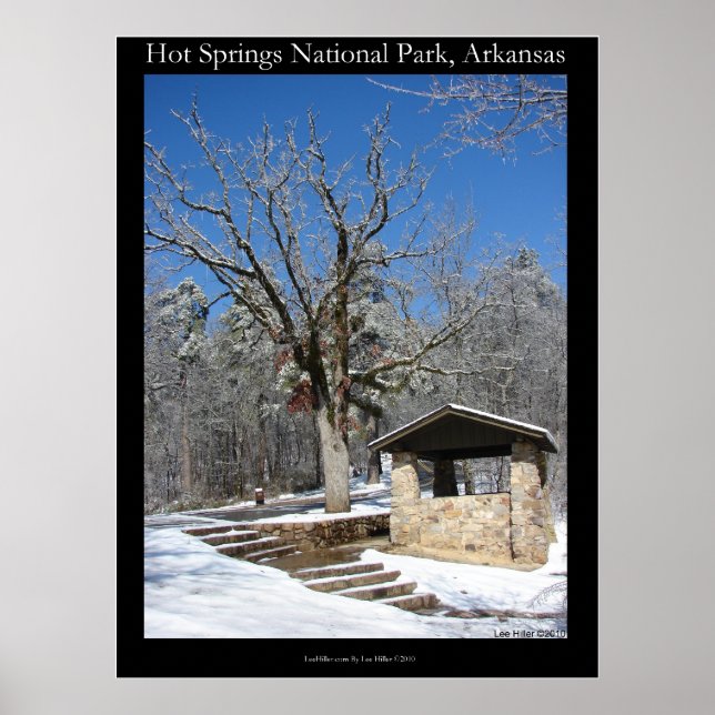 Póster zHot Springs National Park, Ice Snow Hut Poster (Frente)