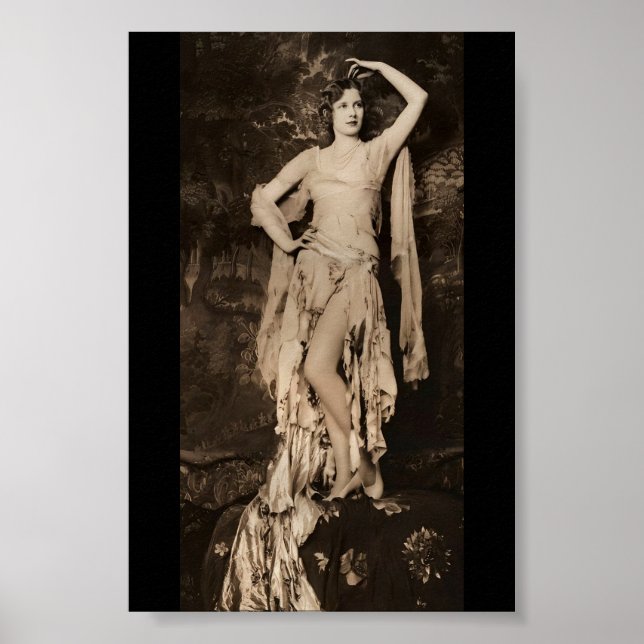 Póster Ziegfeld Follies Chica Blanche Satchell ... años 2 (Frente)