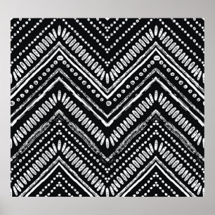 Póster Zigzag Stripes: Étnica de mano detenida