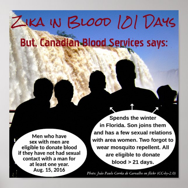 Póster Zika en sangre Poster canadiense por RoseWrites (Frente)