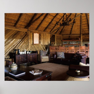 Póster Zimbabue, Parque Nacional Hwange, alojamiento Link