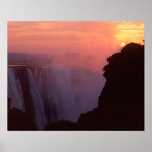 Póster Zimbabwe, Victoria Falls National Park. Misty