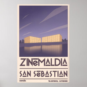 Póster Zinemaldia San Sebastian Imprimir - Estilo Vintage