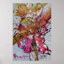 Zinnia 001 en declive / Artista Larry Lerew