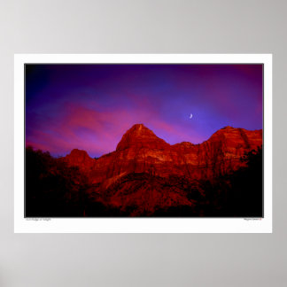 Póster Zion Ridge en Twilight - Parque Nacional Zion, Uta