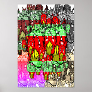 Póster Zippy Trippy Alien Dazs Green-Tooth x5