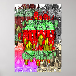 Póster Zippy Trippy Alien Dazs Green-Tooth x5