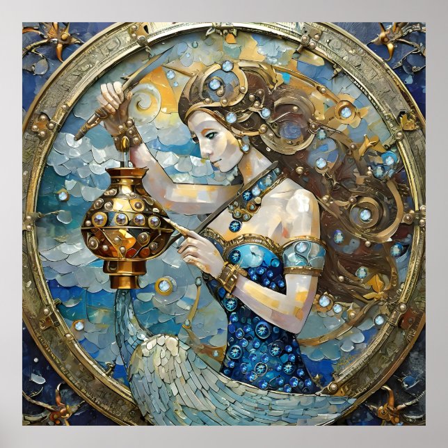 Póster Zodiac - Aquarius El Aguador (Frente)