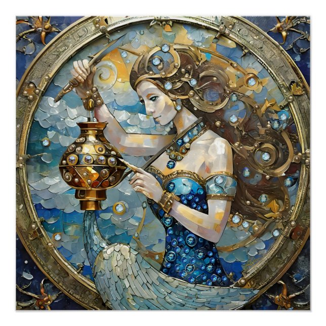 Póster Zodiac - Aquarius El Aguador (Anverso)