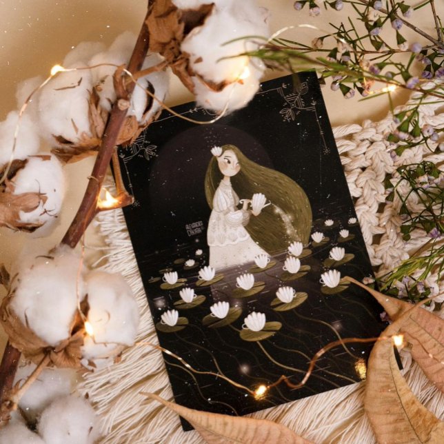 Póster Zodiac Aquarius por Alexandra Dikaia (The inner Aquarius knows: there is movement even in stagnant water.)