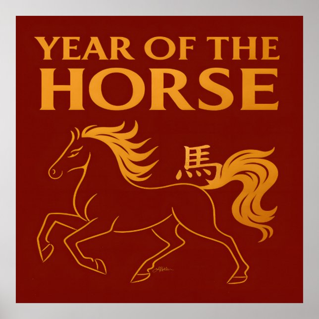 Póster Zodiac Chinese New Year 2026 Horse (Frente)