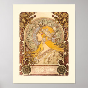 Póster Zodiac de Alphonse Mucha