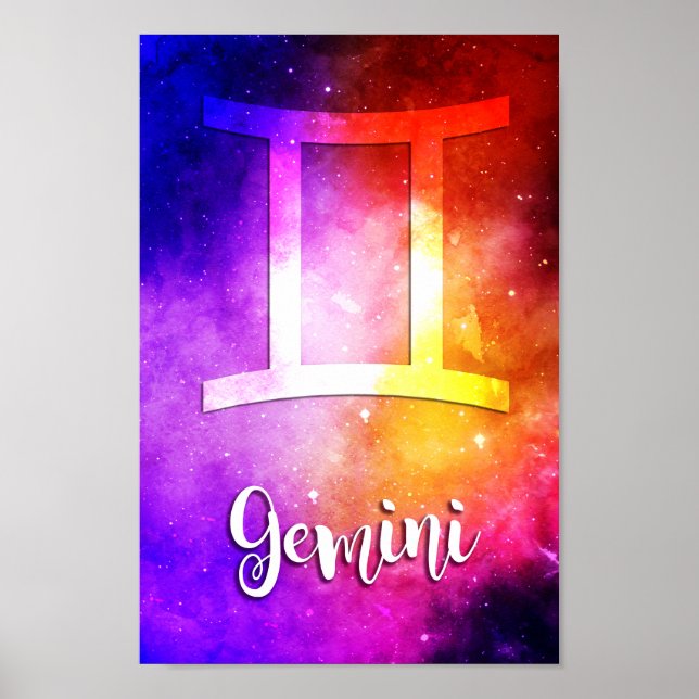 Póster Zodiac: espacio de caramelos de Gemini (Frente)