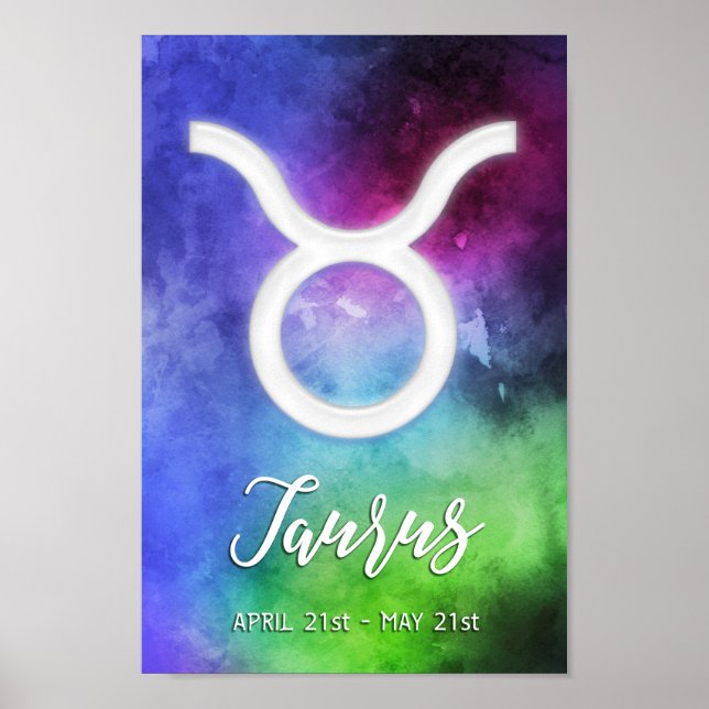 Póster Zodiac: Fechas de Taurus (Frente)