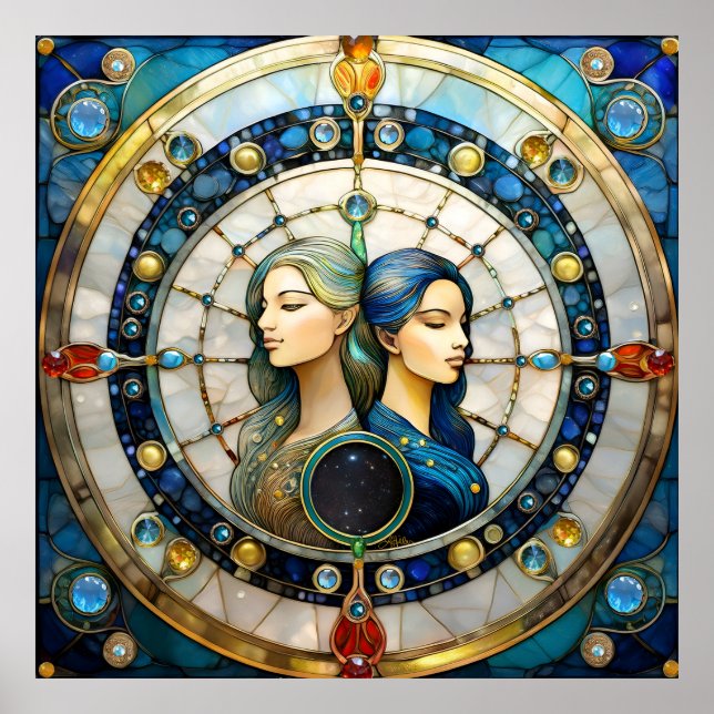 Póster Zodiac - Gemini Los Gemelos (Frente)