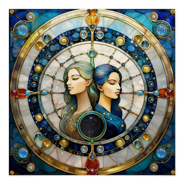 Póster Zodiac - Gemini Los Gemelos (Anverso)