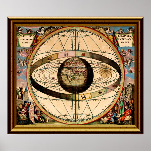 Póster Zodiac-Map-1-W-Frame (Frente)