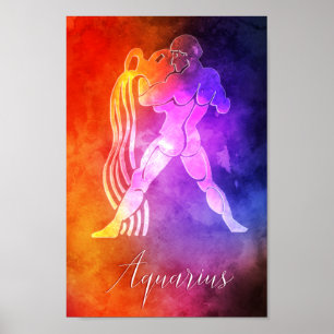 Póster Zodiac: Poster de los colores del dulce acuario