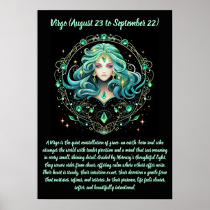 Póster Zodiacal de Virgo Místico