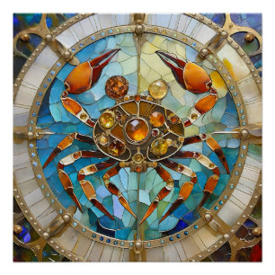 Póster Zodiaco - Cáncer El Cangrejo