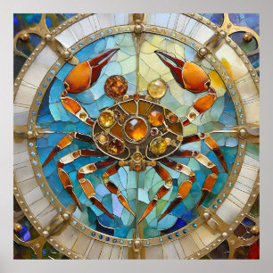 Póster Zodiaco - Cáncer El Cangrejo