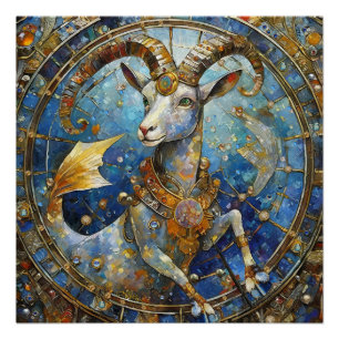 Póster Zodiaco - Capricornio la cabra marina