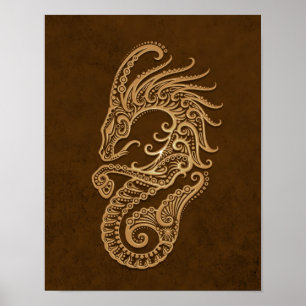 Póster Zodiaco complejo del Capricornio de Brown