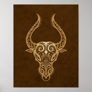 Póster Zodiaco complejo del tauro de Brown