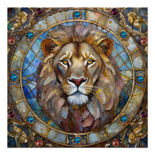 Póster Zodíaco - Leo el León