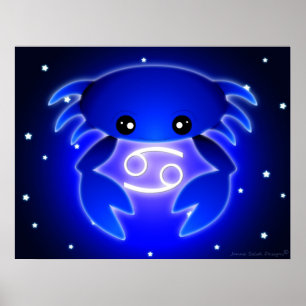 Póster Zodiaco lindo del cáncer