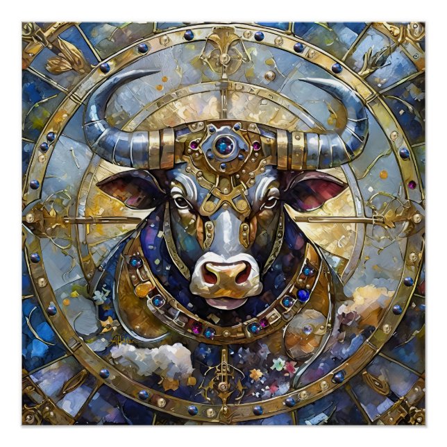 Póster Zodíaco - Tauro El Toro (Anverso)