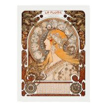 Zodiaque o La Plume Alphonse Mucha Art Nouveau