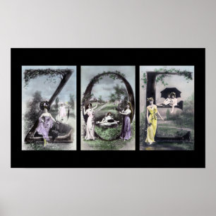 Póster ZOE Alphabet Name Art