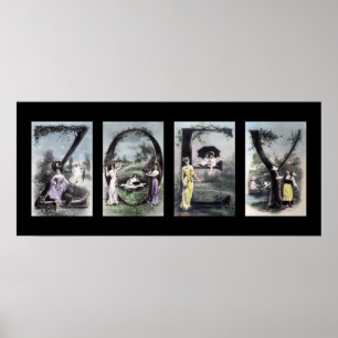 Póster ZOEY Alphabet Name Art