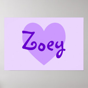Póster Zoey en morado