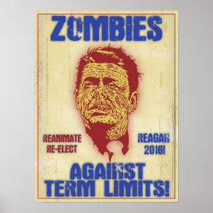 Póster Zombi Reagan - límites de mandato
