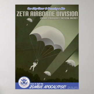 Póster Zombie Agency Airborne Division Poster
