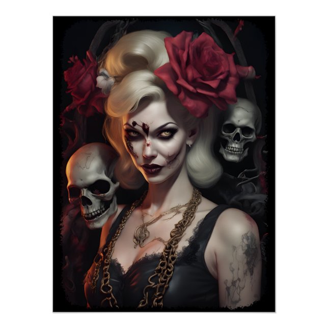 Póster Zombie Babe 07 (Anverso)