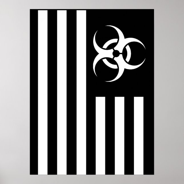 Póster Zombie Biological Outbreak BLack Flag Poster (Frente)