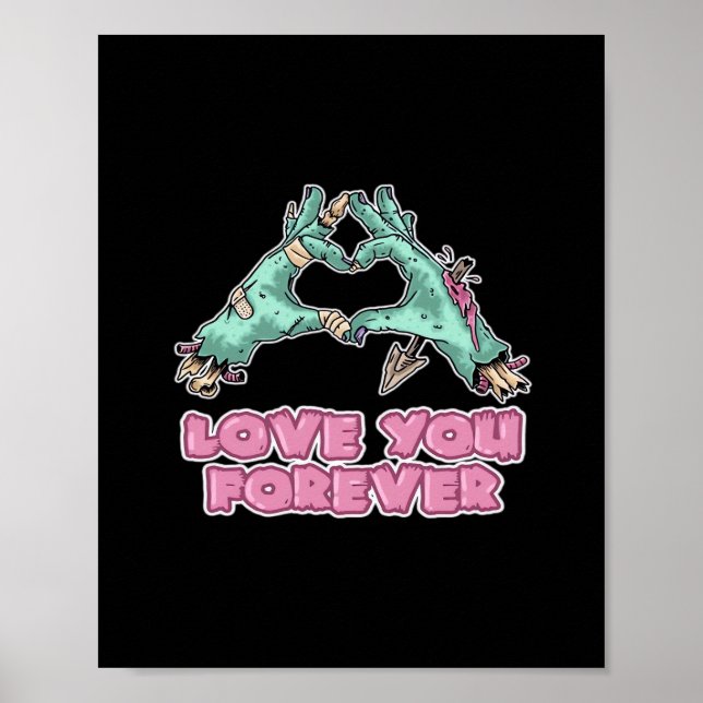 Póster Zombie Classic - Skeleton Heart And Hands (Frente)