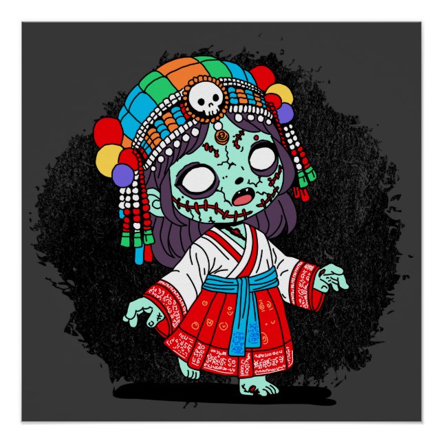Póster Zombie coreano lindo (Anverso)