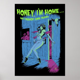Póster Zombie Pinup Chica