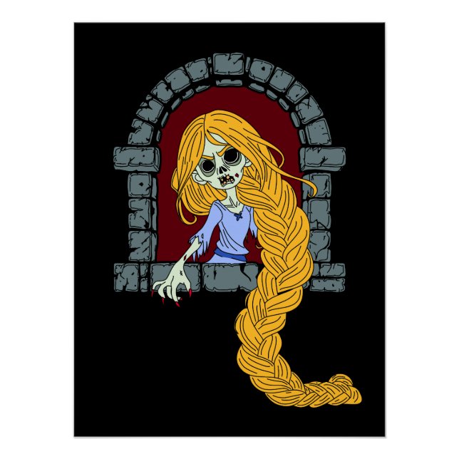 Póster Zombie Rapunzel (Anverso)